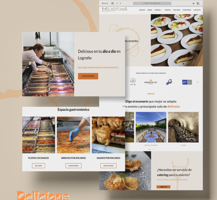 Página web Delicious Gastronomía
